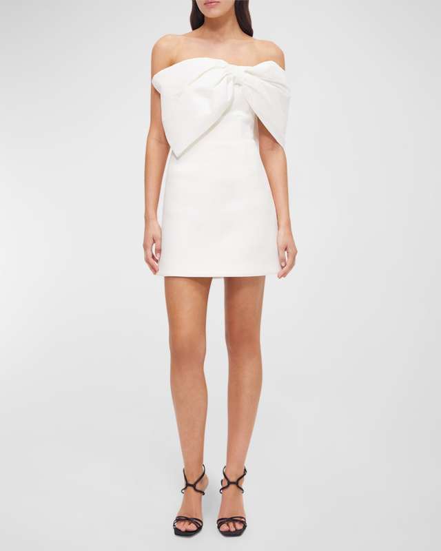 Kace Bow Off-The-Shoulder Mini Dress